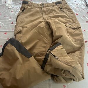 Men's Tan Cargo snow Pants